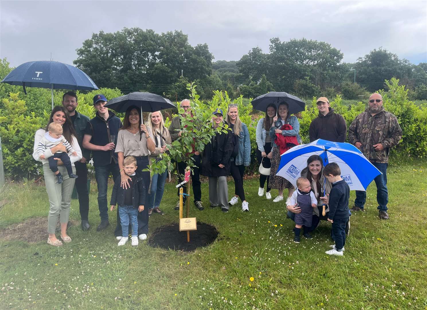 An apple tree was planted in honour of Eddie in the allotment. Picture: Charlotte Roles