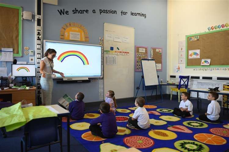 Youngsters have returned to class this morning. Stock picture