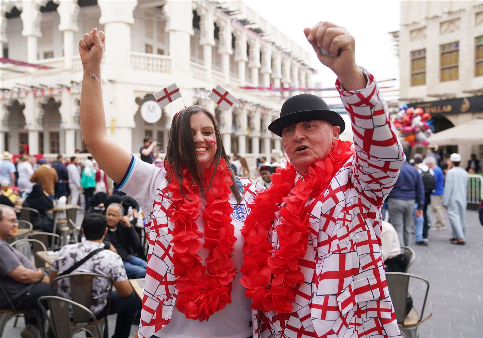 England fans were dressed to impress before the match (Adam Davy/PA)