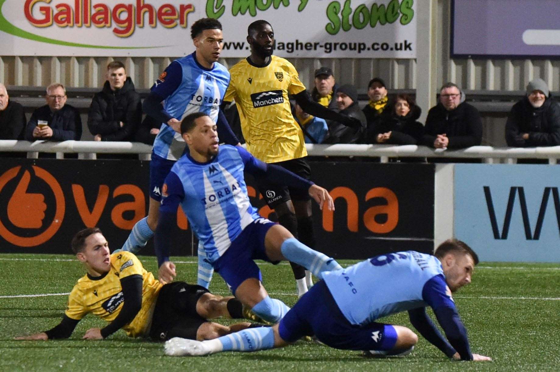 Matt Rush gives Maidstone the lead. Picture: Steve Terrell