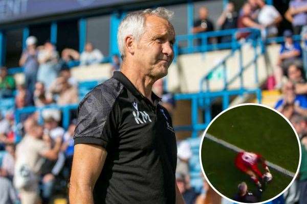 Keith Millen, the Gillingham interim boss, has been charged by the FA over an alleged trip on a Walsall player