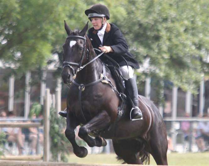 Horse riders at an equestrian event at The Kent County Show