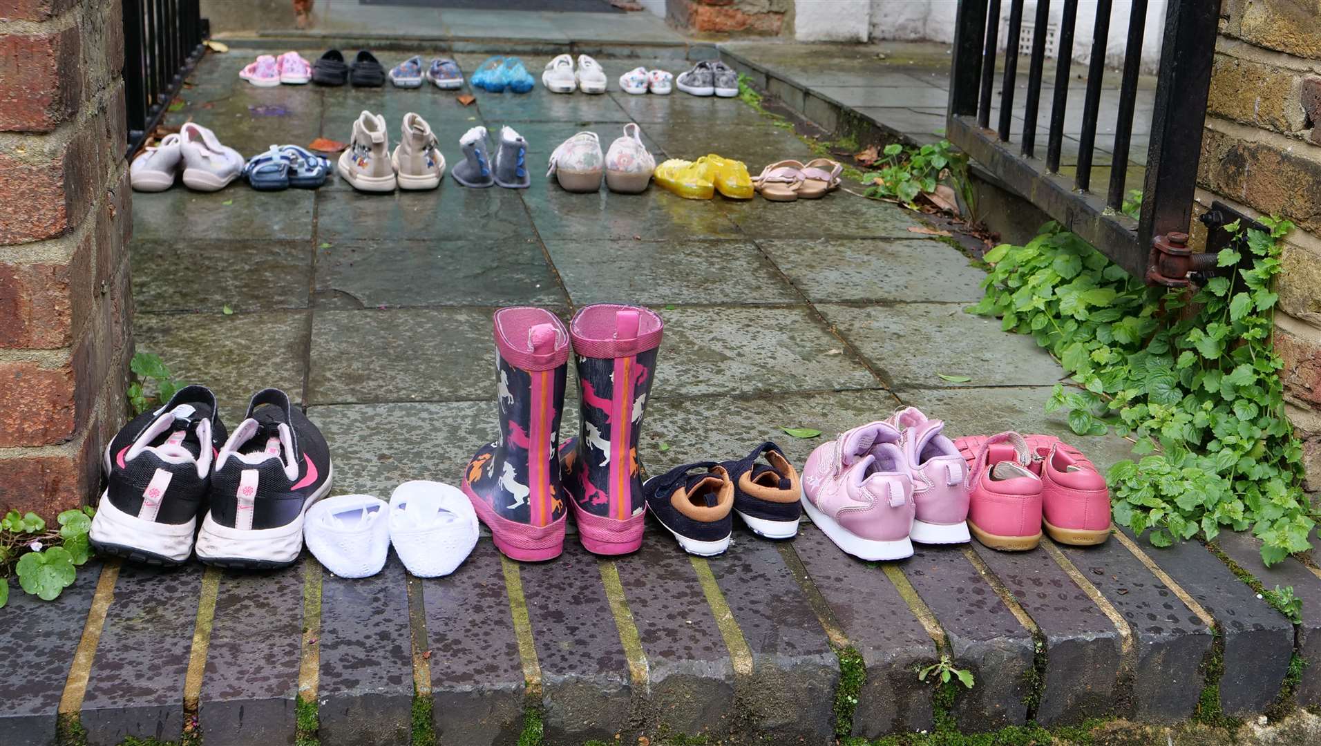 Youth Demand laid children’s shoes outside the Starmer family’s London home as part of a pro-Palestine protest (Youth Demand/PA)