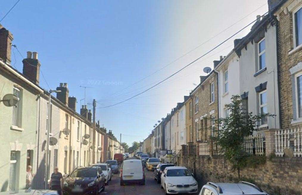 Police ran after and arrested a suspected drug dealer in Hartington Street, Chatham. Picture: Google