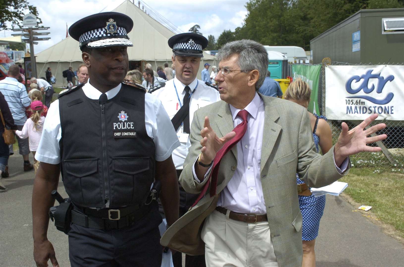 With then chief constable Mike Fuller launching Respect Awards at the KM stand at the 2006 County Show