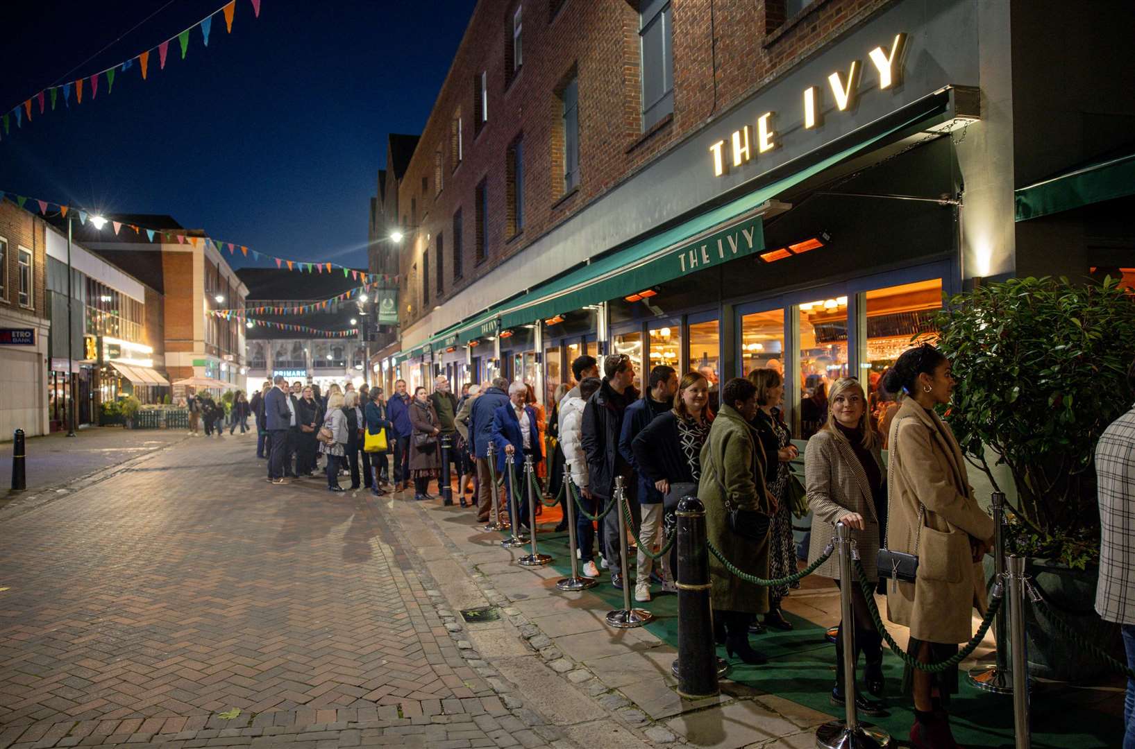 Crowds at the launch party of The Ivy. Picture: The Ivy Canterbury