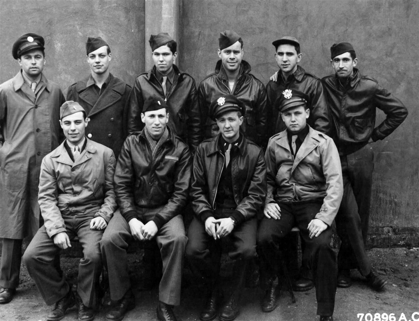 The crew of Heavenly Body II which crashed off Canvey Point as it returned from a mission in June 1944.