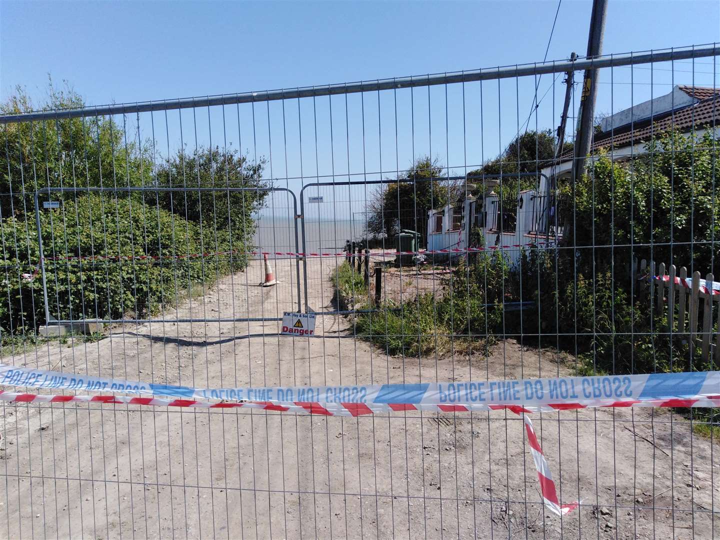 Parts of Surf Crescent, Third Avenue and Dawn Rise have been fenced off for people's safety