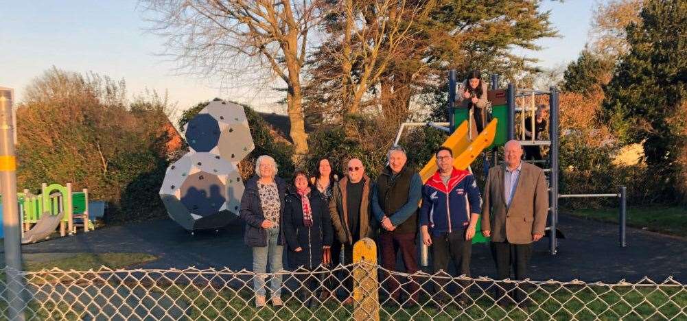 The new play park, partly funded by Eastry Parish Council, includes swings and a climbing frame