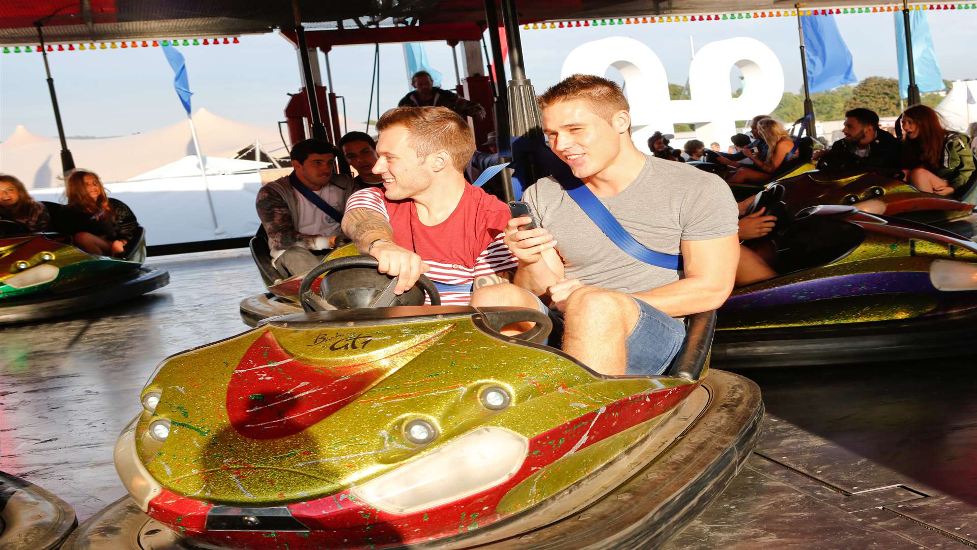 Drink driving: Festival goers on the dodgems