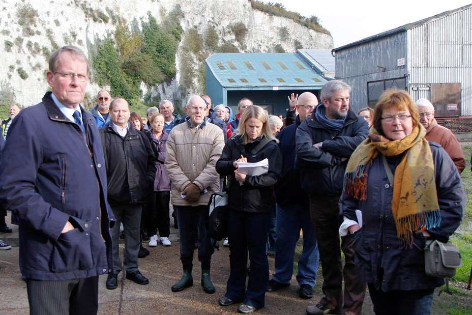 Demonstration against the quarry planning application