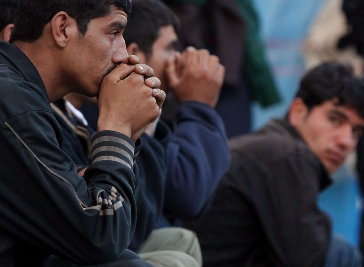 Migrants at Calais. Picture: Oli Scarff/Getty Images