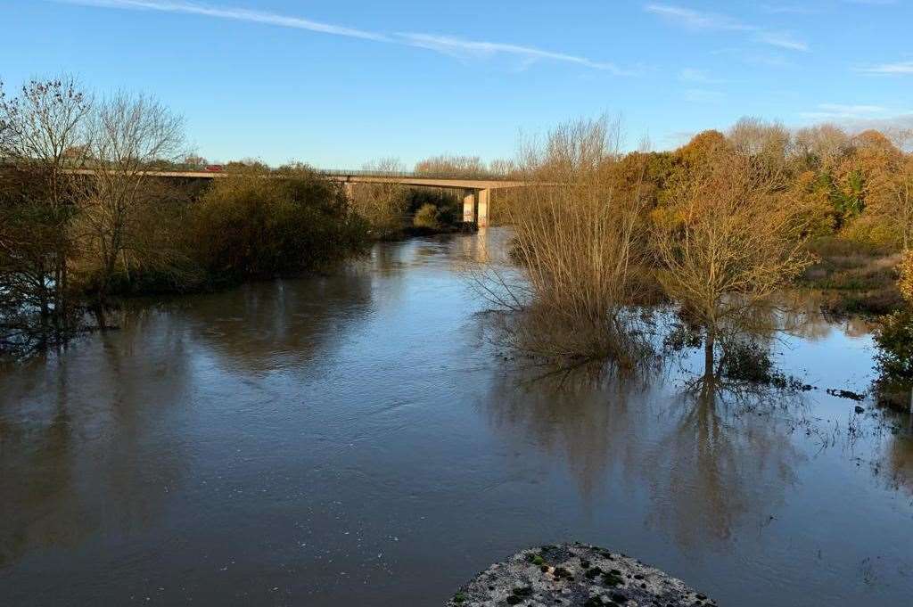 The Leigh flood storage keeps floodwater from Tonbridge