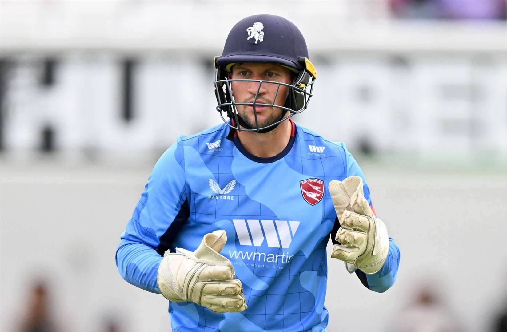 Wicketkeeper Harry Finch – took a stunning catch in Lancashire’s first innings and then scored 44 with the bat this week. Picture: Keith Gillard