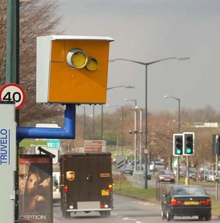 One of the two vandalised speed cameras