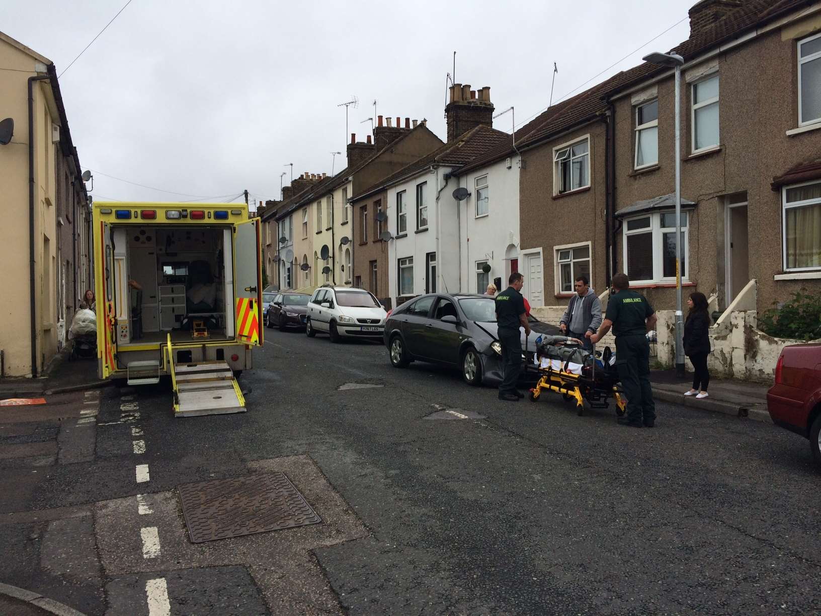 The incident at the junction of Lower Range Road and Empress Road, in Gravesend