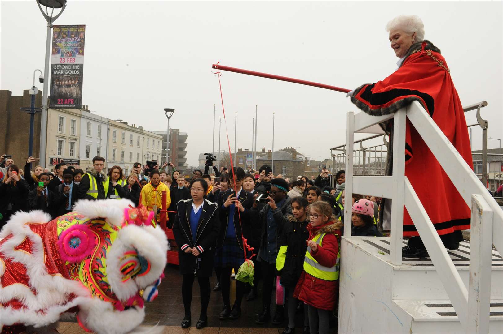 Mayor of Gravesham Greta Goatley gets involved in proceedings