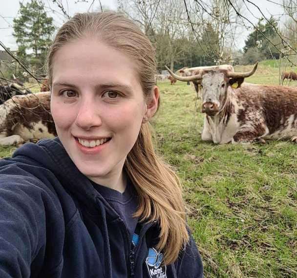 Kent Wildlife Trust's wilder grazing ranger, Jessica Allam. Picture: Jessica Allam