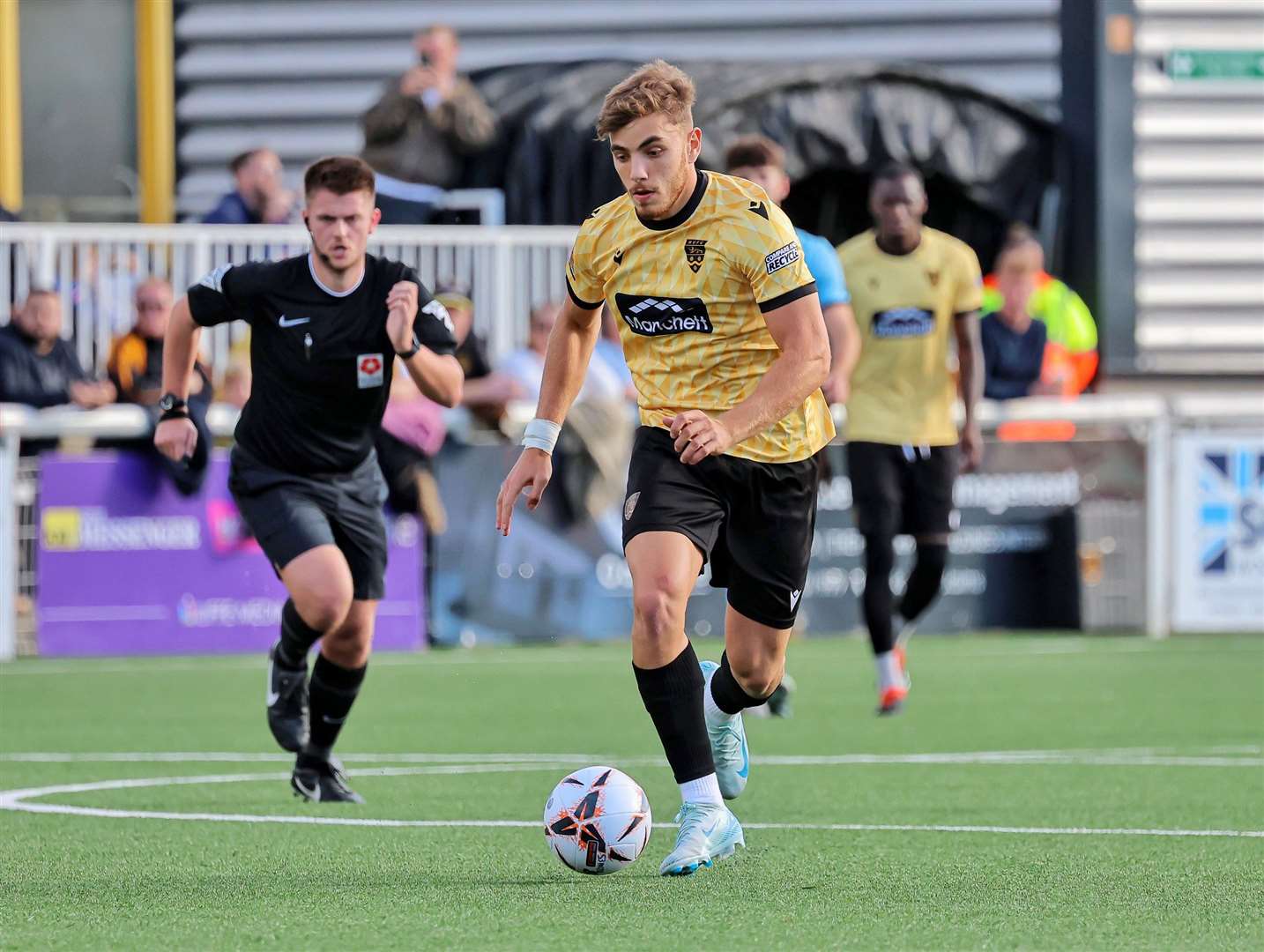 Antony Papadopoulos on the attack for Maidstone. Picture: Helen Cooper