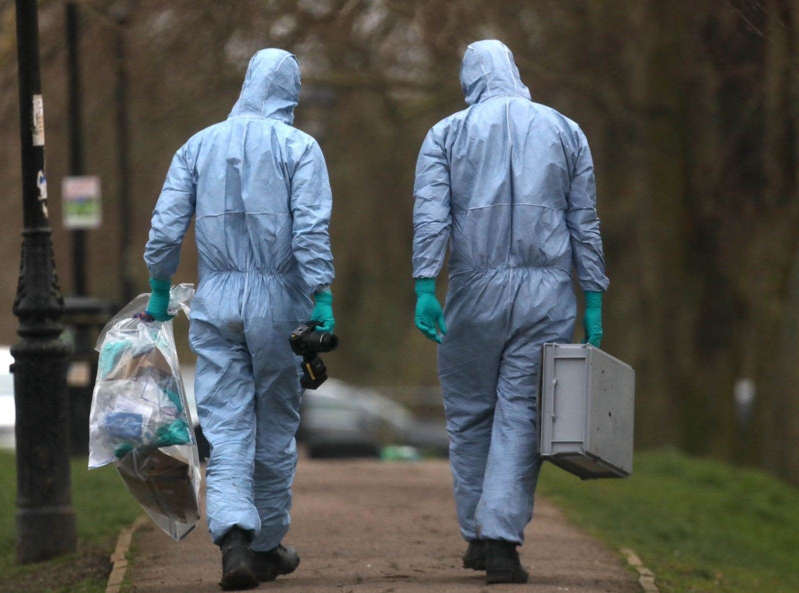 Forensics officers in Sandwich Picture: UKNIP