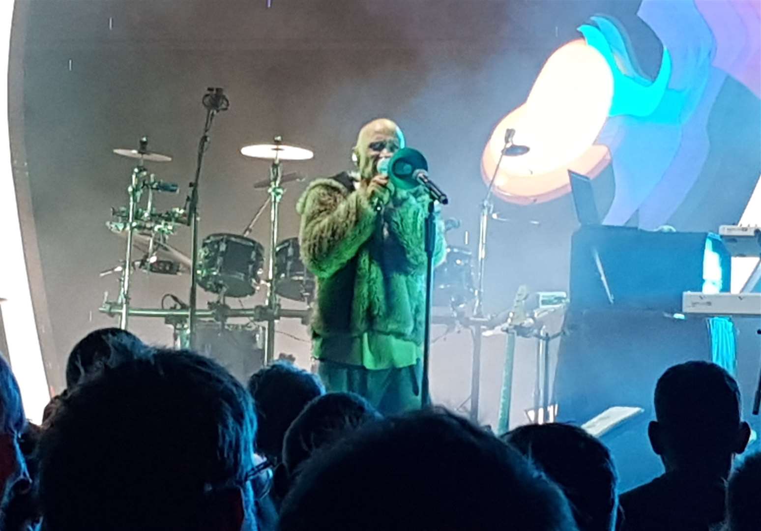 Tim Booth performs with James at Dreamland