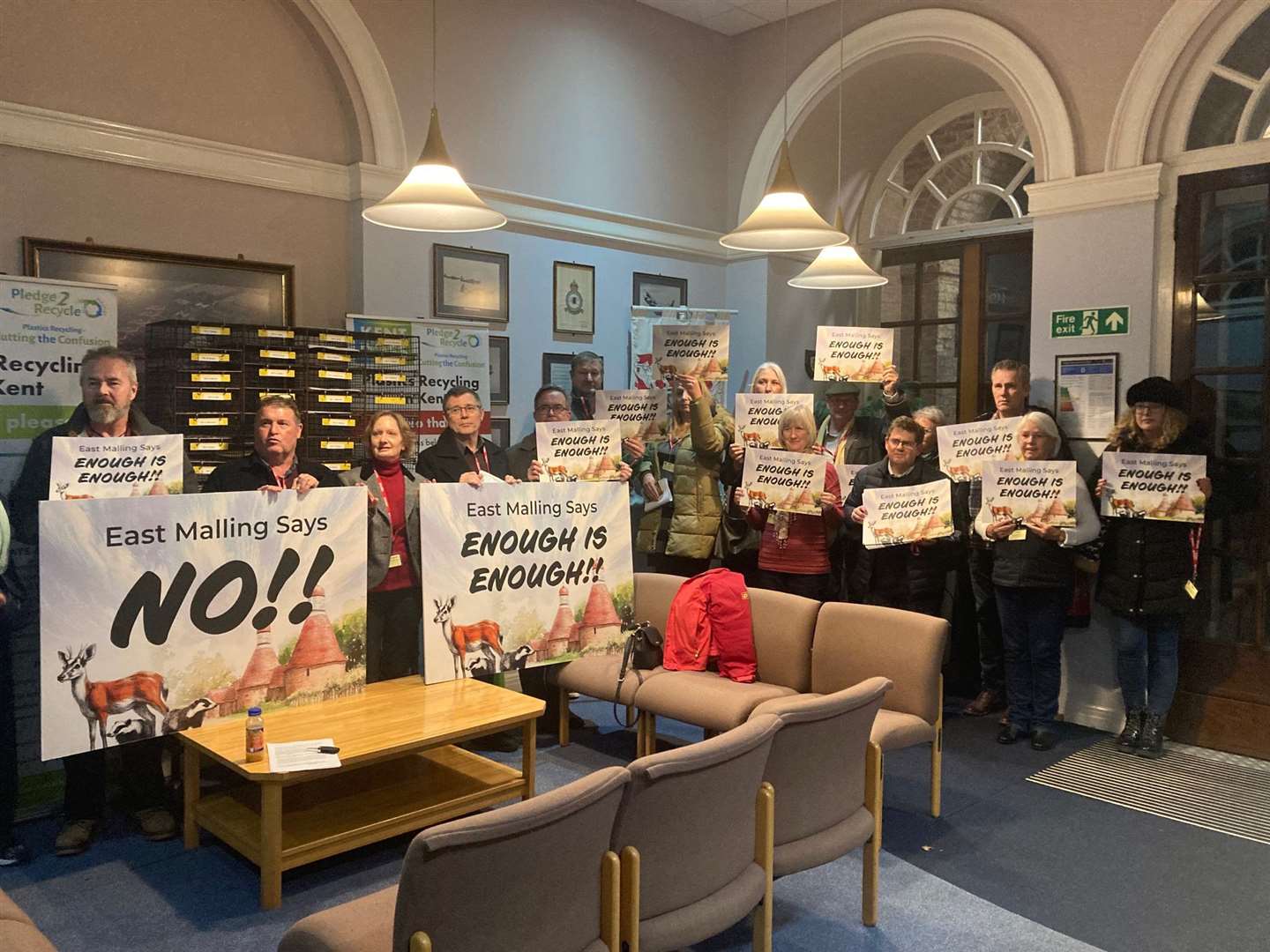 The Clare Lane protesters made their views clear in the council chamber