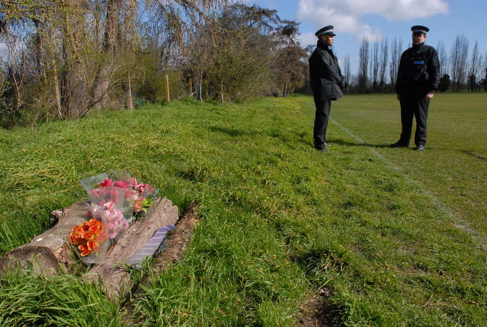 Police at The Grove, Sittingbourne, where Michael Chapman died. Picture: Mike Smith