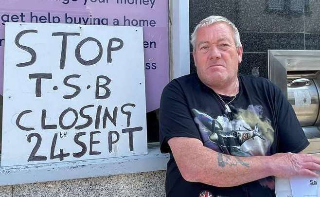 Gerry Cunningham launched a petition to stop TSB from closing its Sheerness High Street branch. Picture: Joe Crossley