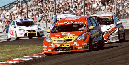 Mat Jackson in British Touring Car action for the Motorbase team at Brands Hatch in October last year