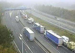 The problems on the M20. Picture: Highways England