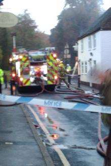 Fire in Lenham. Picture by KM reader Joe Hyett