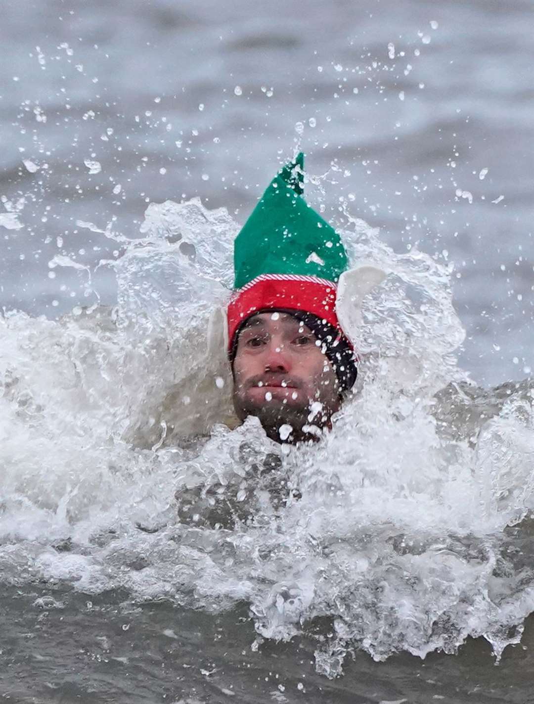 The sea was quite bracing in Edinburgh (Andrew Milligan/PA)