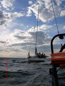 Yacht aground