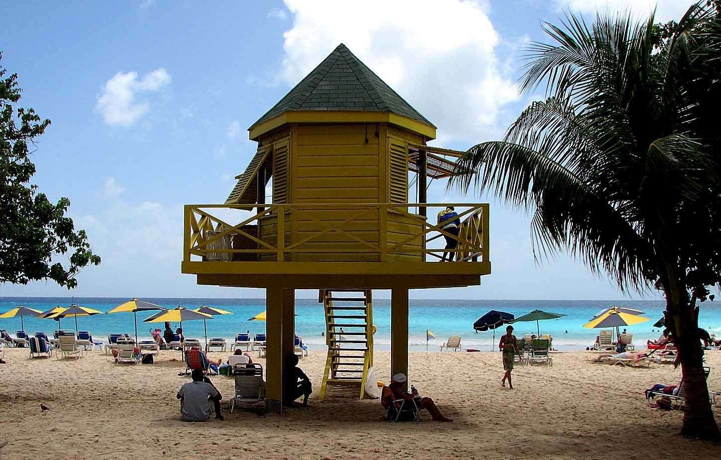 Life guard hut, Rockley Beach, Christchurch, Barbados. (Pa photo: Rui vieira)