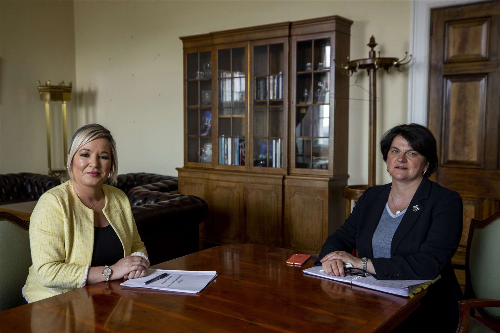 First Minister Arlene Foster and deputy First Minister Michelle O’Neill (Liam McBurney/PA)