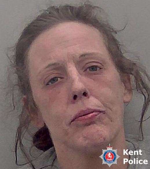 Drug addict Pamela Jardine committed a total of 11 offences over a two-day crime spree. Photo: Kent Police