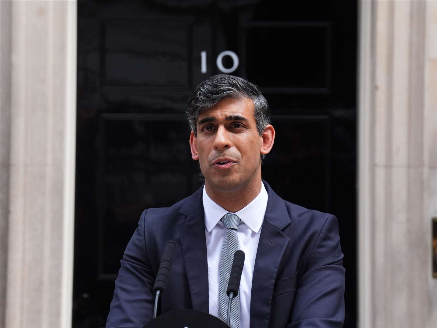 Rishi Sunak delivers his speech in Downing Street (James Manning/PA)