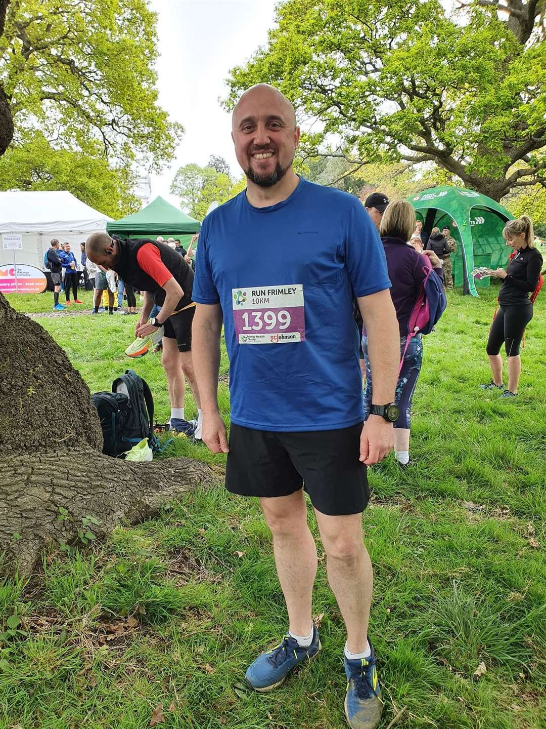 Steve Radcliffe taking part in a 10k run (Steve Radcliffe/PA)