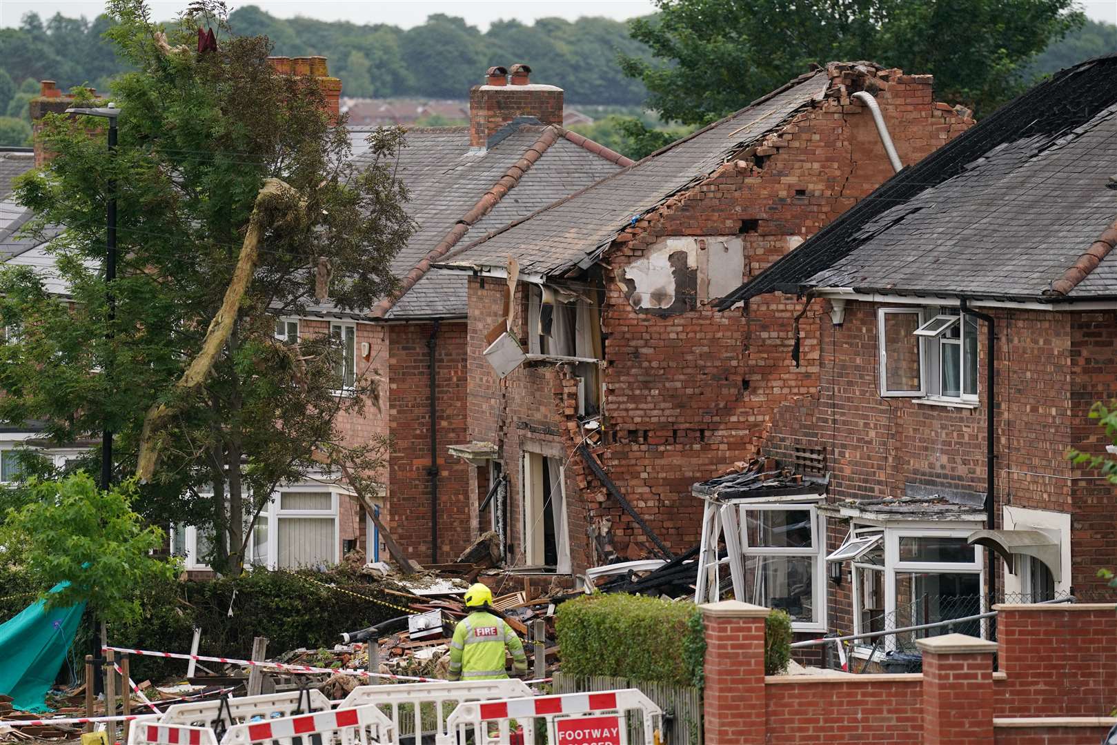 The house was destroyed (Joe Giddens/PA)