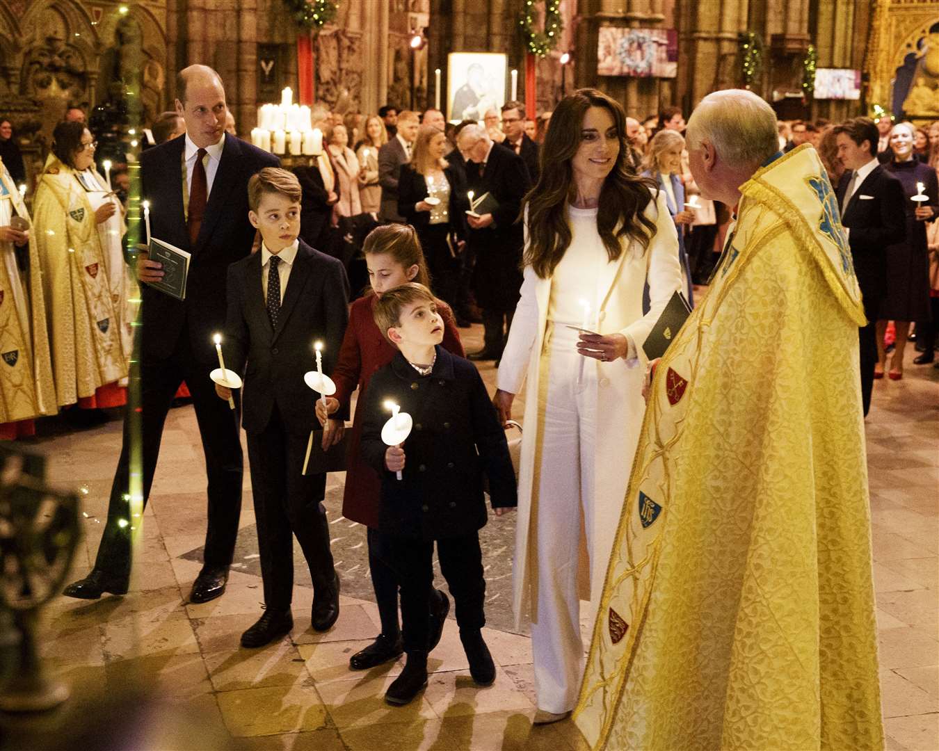 The Wales family at the Together at Christmas Carol Service last year (Jordan Pettitt/PA)