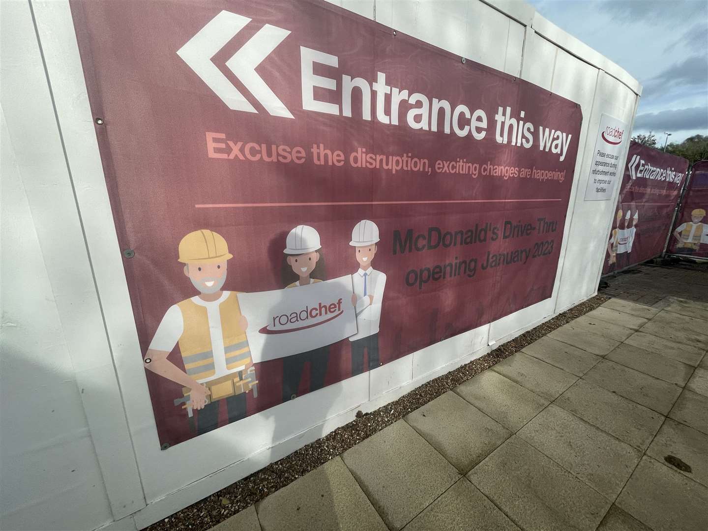 Work has begun at the M20 Roadchef services for a new McDonald's drive-thru, which will open in January 2023 (60633218)