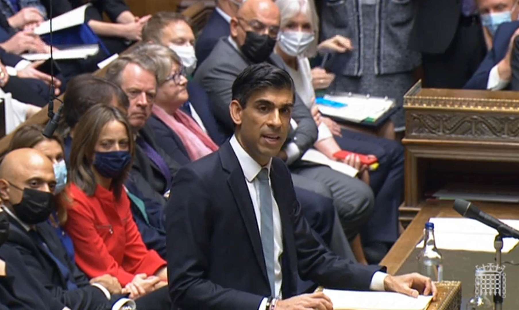 Chancellor of the Exchequer Rishi Sunak delivering his Budget. Picture: House of Commons/PA