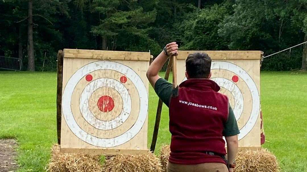 Get a group of mates together and try your hand at archery, axe throwing, laser clay shooting and more. Picture: Joe's Bows / Facebook