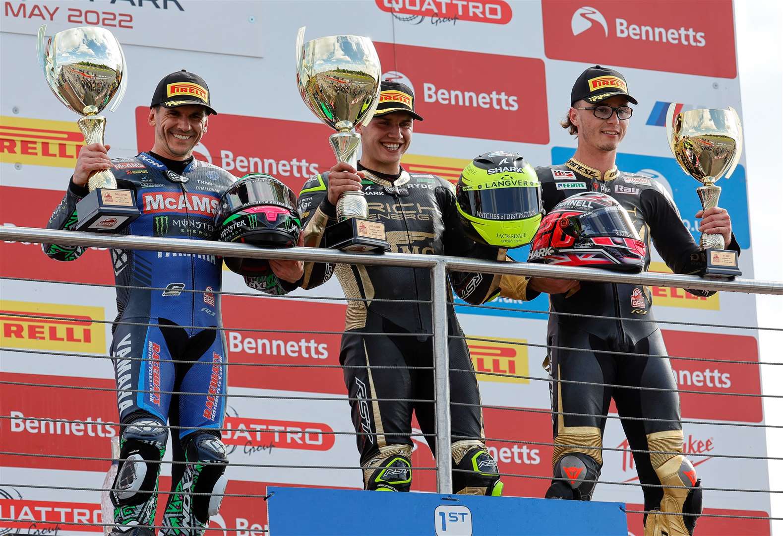 Bradley Ray, right, leads the BSB standings after two seconds and a third at Donington. Picture: Ian Hopgood Photography