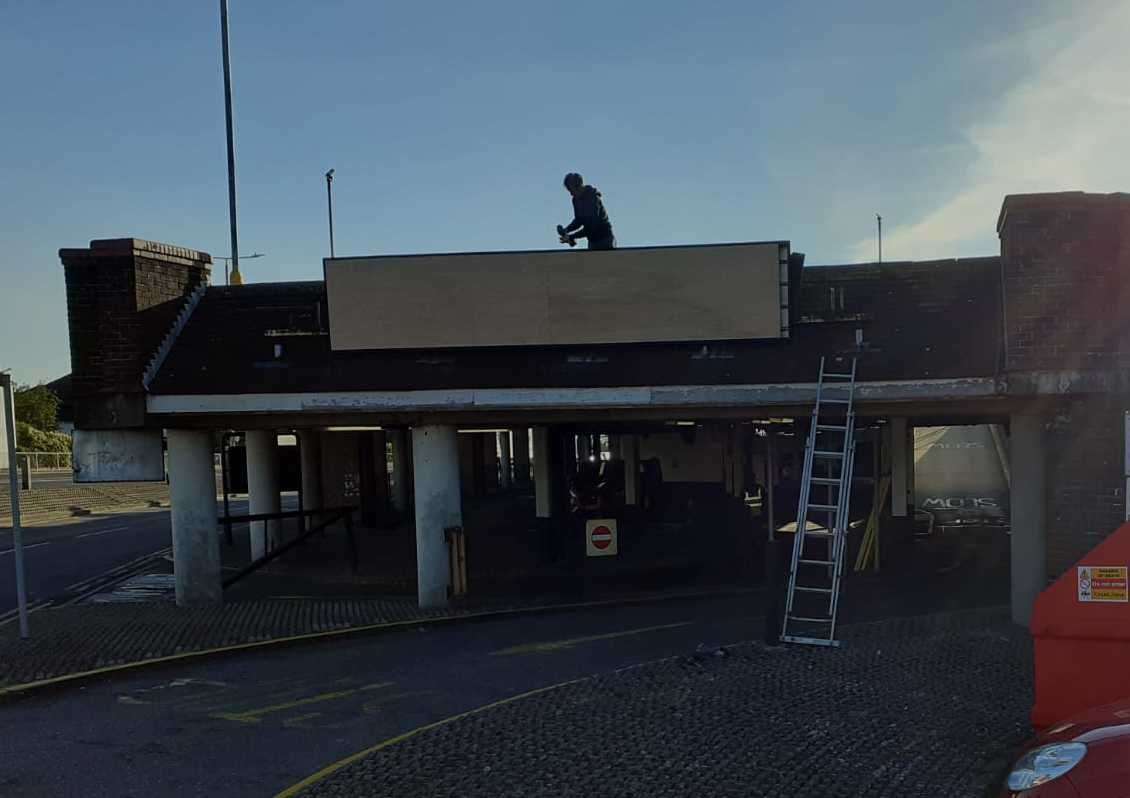 The NCP sign has been removed from the car park