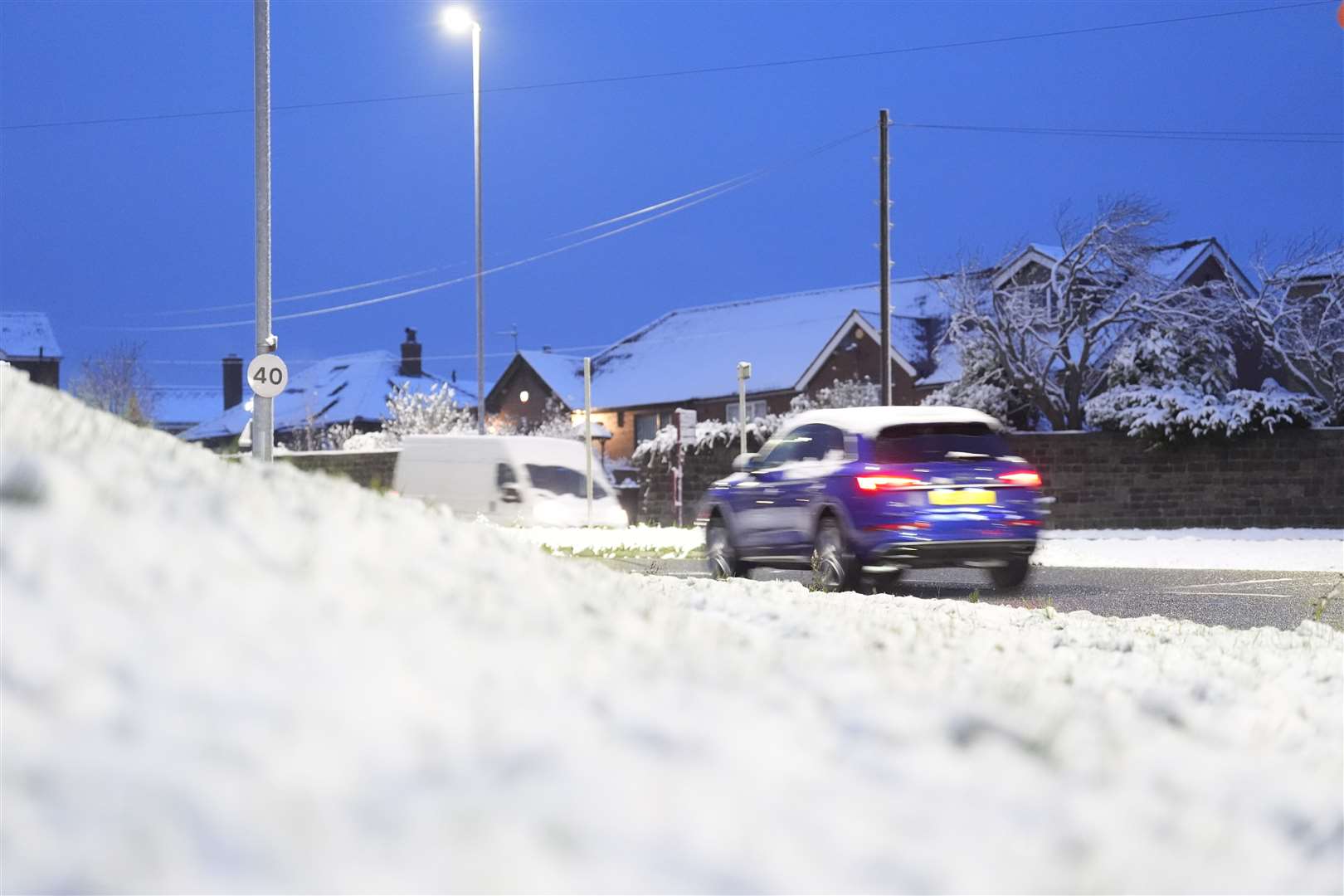 Snowy conditions in Carr Gate, West Yorkshire (Danny Lawson/PA)