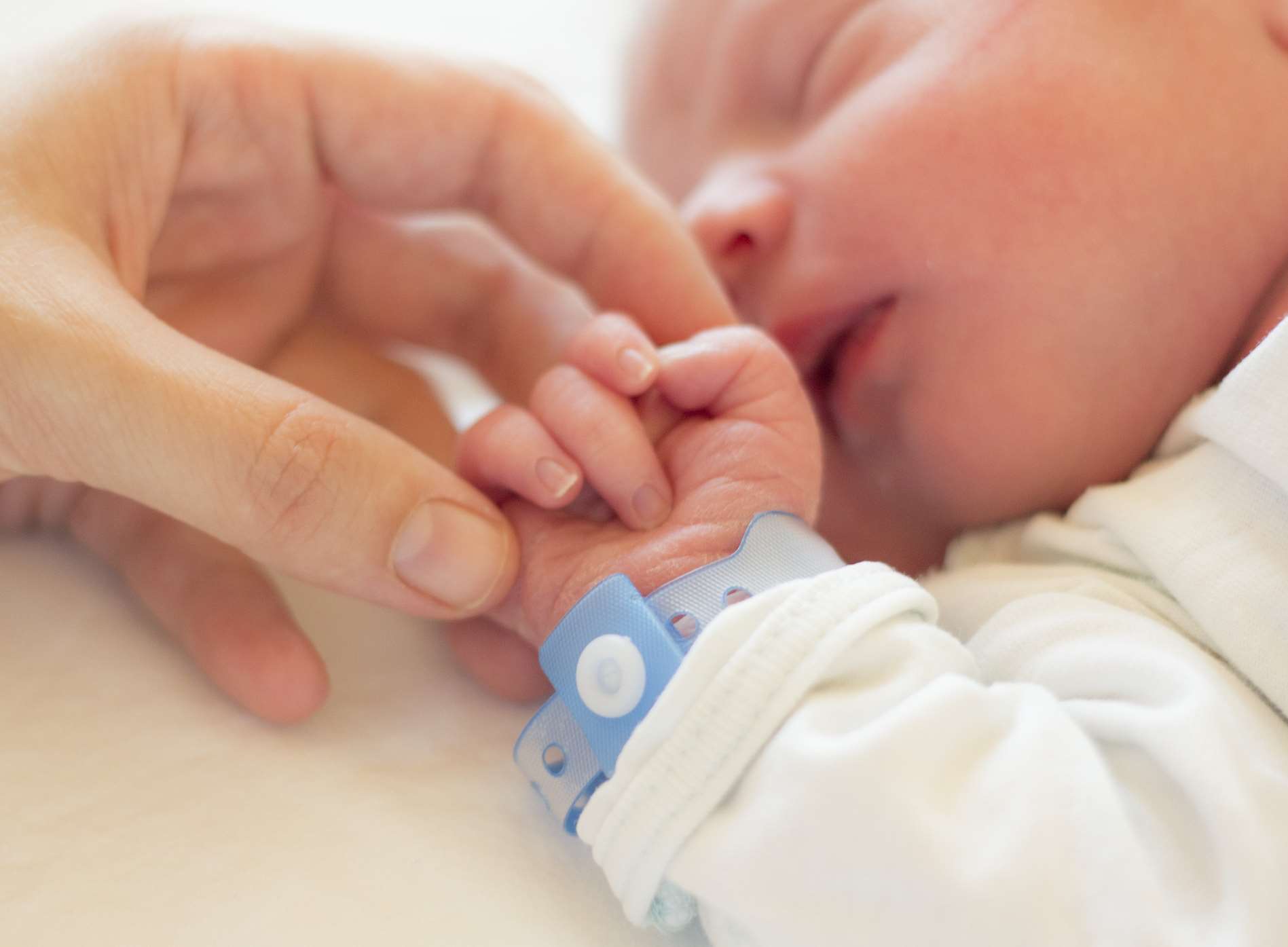 The newborn baby sadly died. Library image, posed by model.