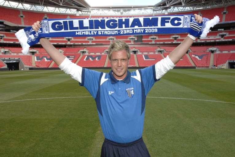 Simon King at Wembley for the 2009 League 2 play-off final