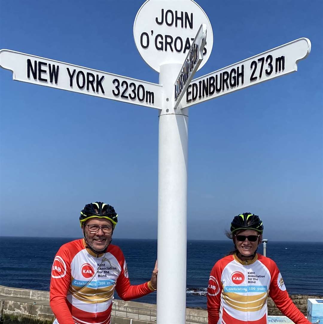 Kate and John Bosley on the first day of their cycling adventure