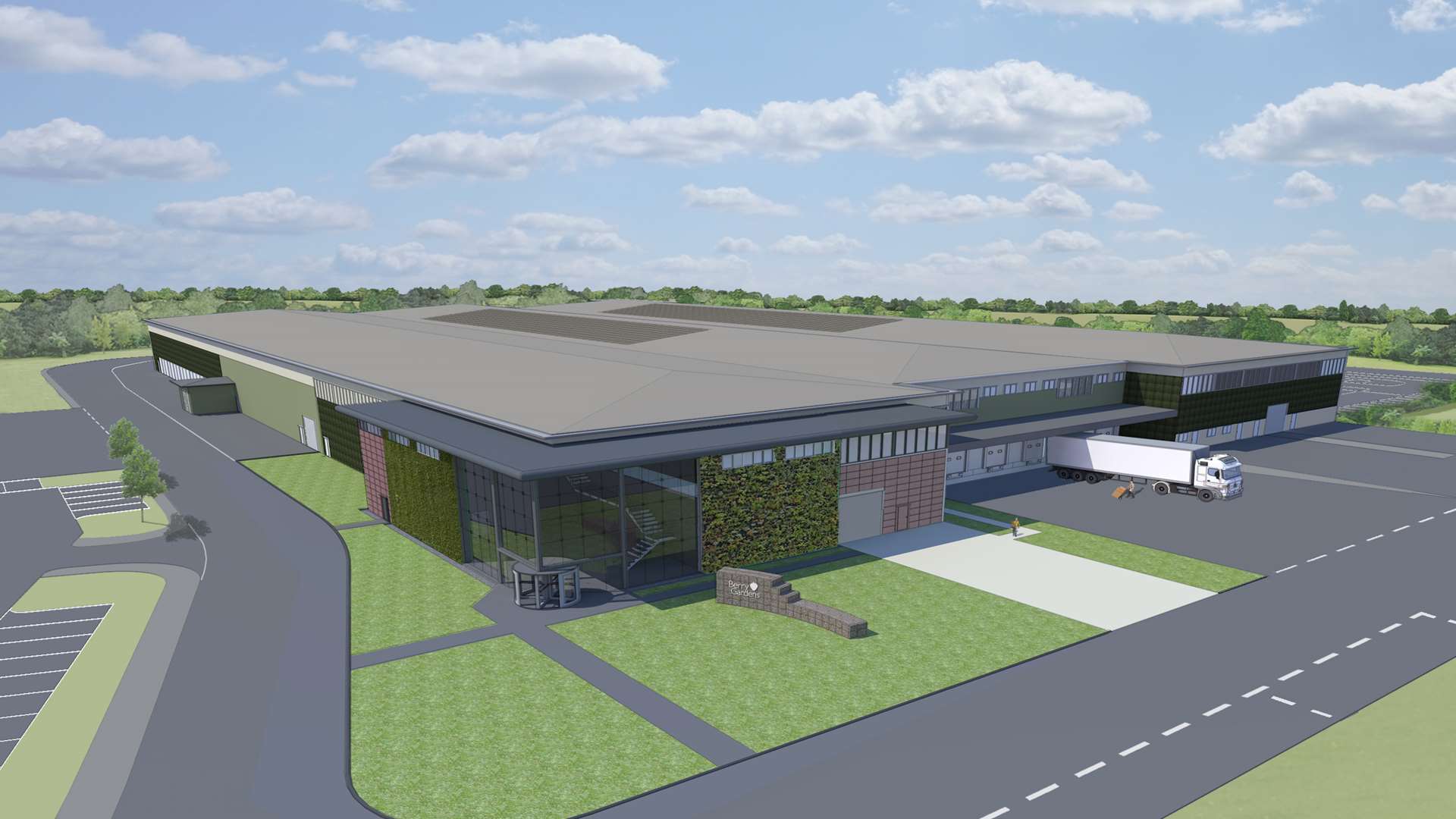 Construction work has begun on an £18 million packhouse for Berry Gardens